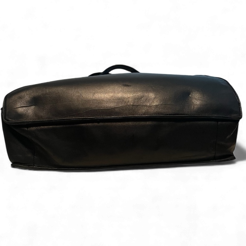 Perlina Black Shoulder Bag with Silver Hardware - Picture 6 of 9